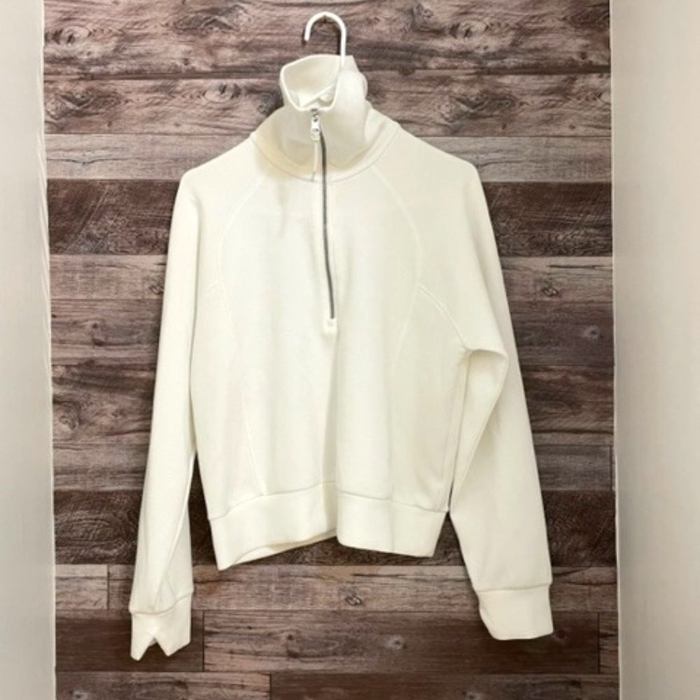 Spanx Air Essential Half Zip in Powder